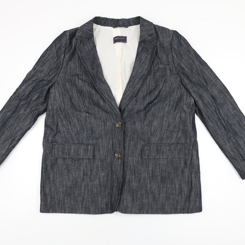 Marks and Spencer Womens Grey Jacket Blazer Size 16 Button