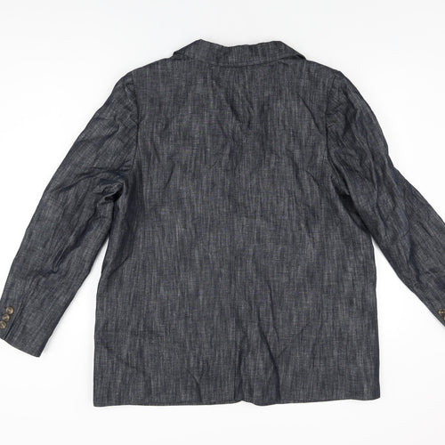Marks and Spencer Womens Grey Jacket Blazer Size 16 Button