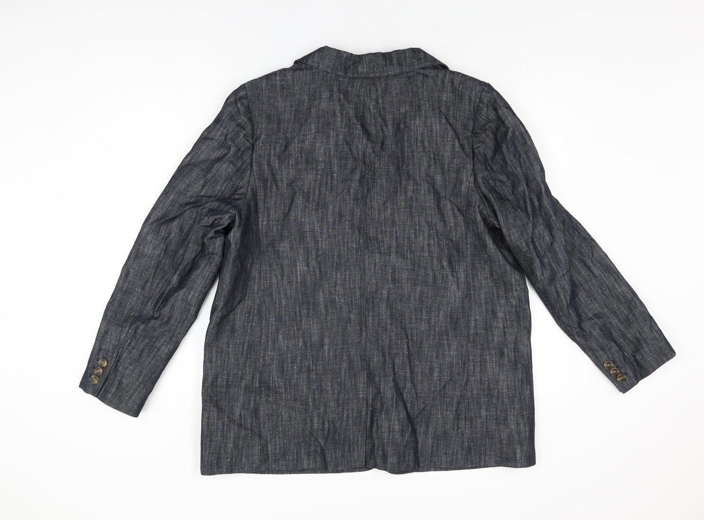 Marks and Spencer Womens Grey Jacket Blazer Size 16 Button