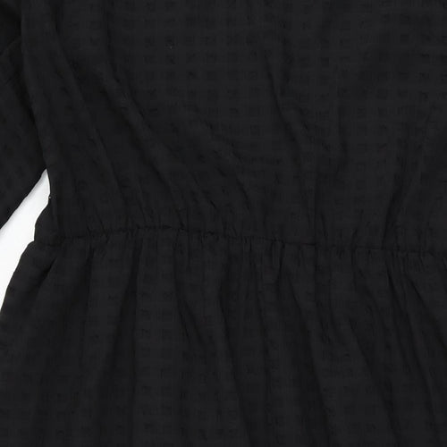 Marks and Spencer Womens Black Polyester A-Line Size 20 Square Neck Pullover