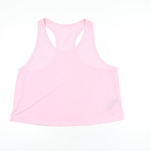 GOODMOVE Womens Pink Viscose Basic Tank Size 18 Scoop Neck Pullover