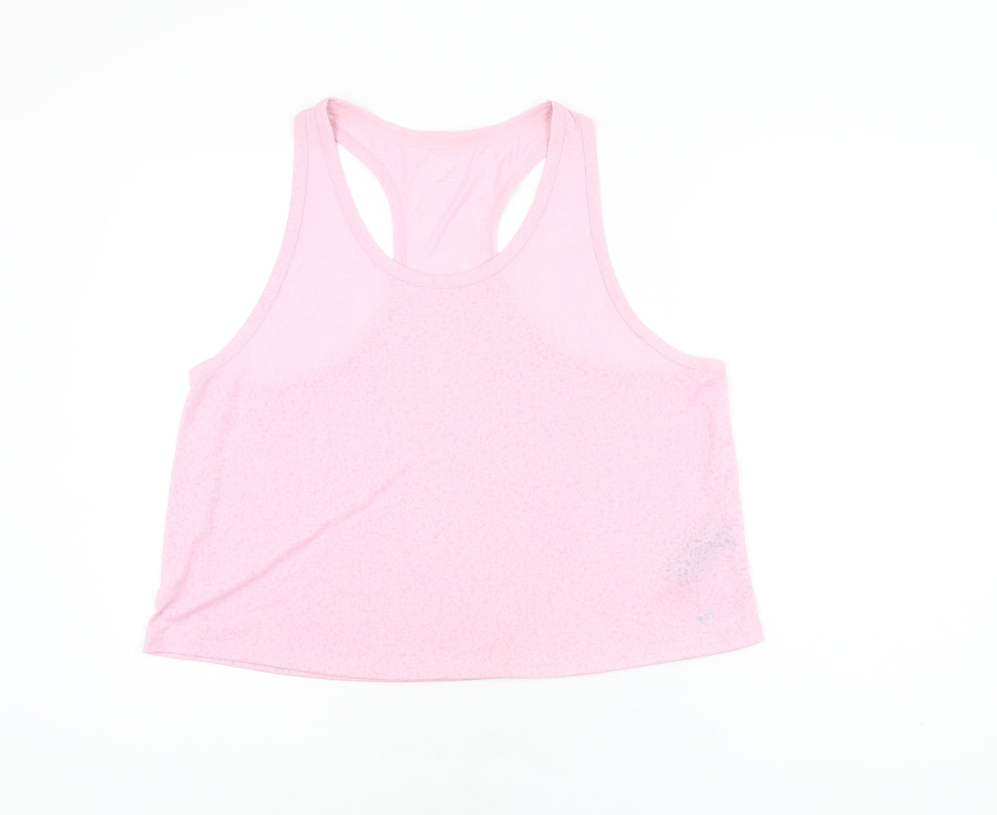 GOODMOVE Womens Pink Viscose Basic Tank Size 18 Scoop Neck Pullover