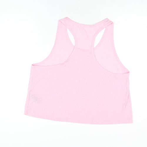 GOODMOVE Womens Pink Viscose Basic Tank Size 18 Scoop Neck Pullover