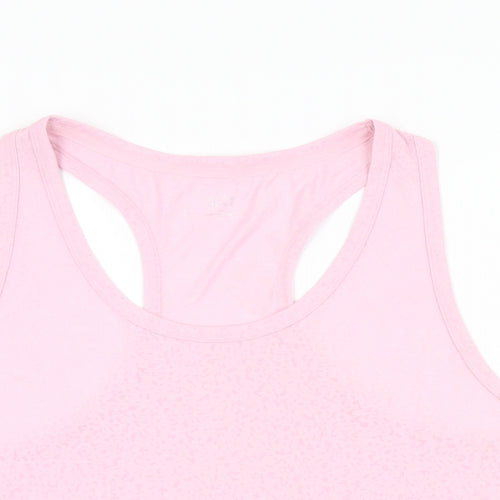 GOODMOVE Womens Pink Viscose Basic Tank Size 18 Scoop Neck Pullover