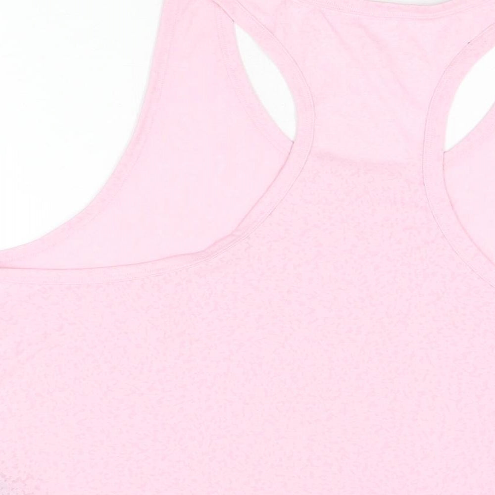 GOODMOVE Womens Pink Viscose Basic Tank Size 18 Scoop Neck Pullover