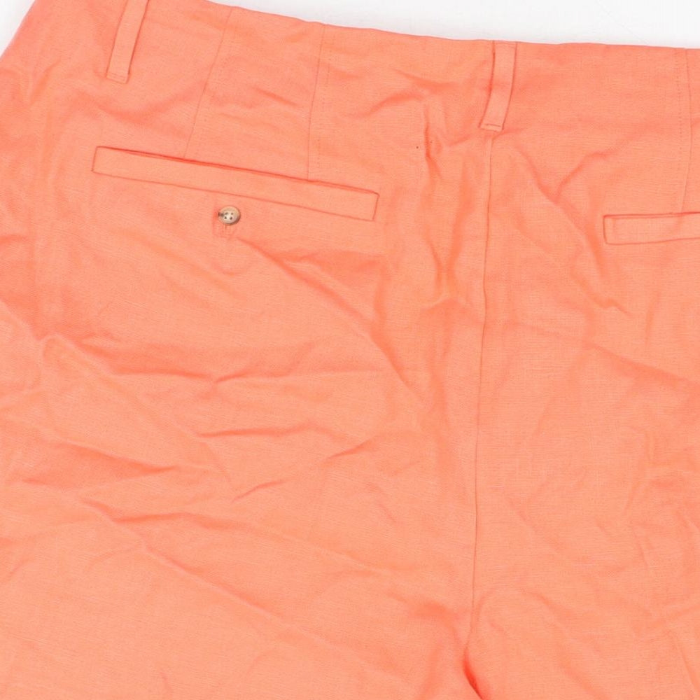 Autograph Womens Orange Linen Bermuda Shorts Size 20 L8 in Regular Zip