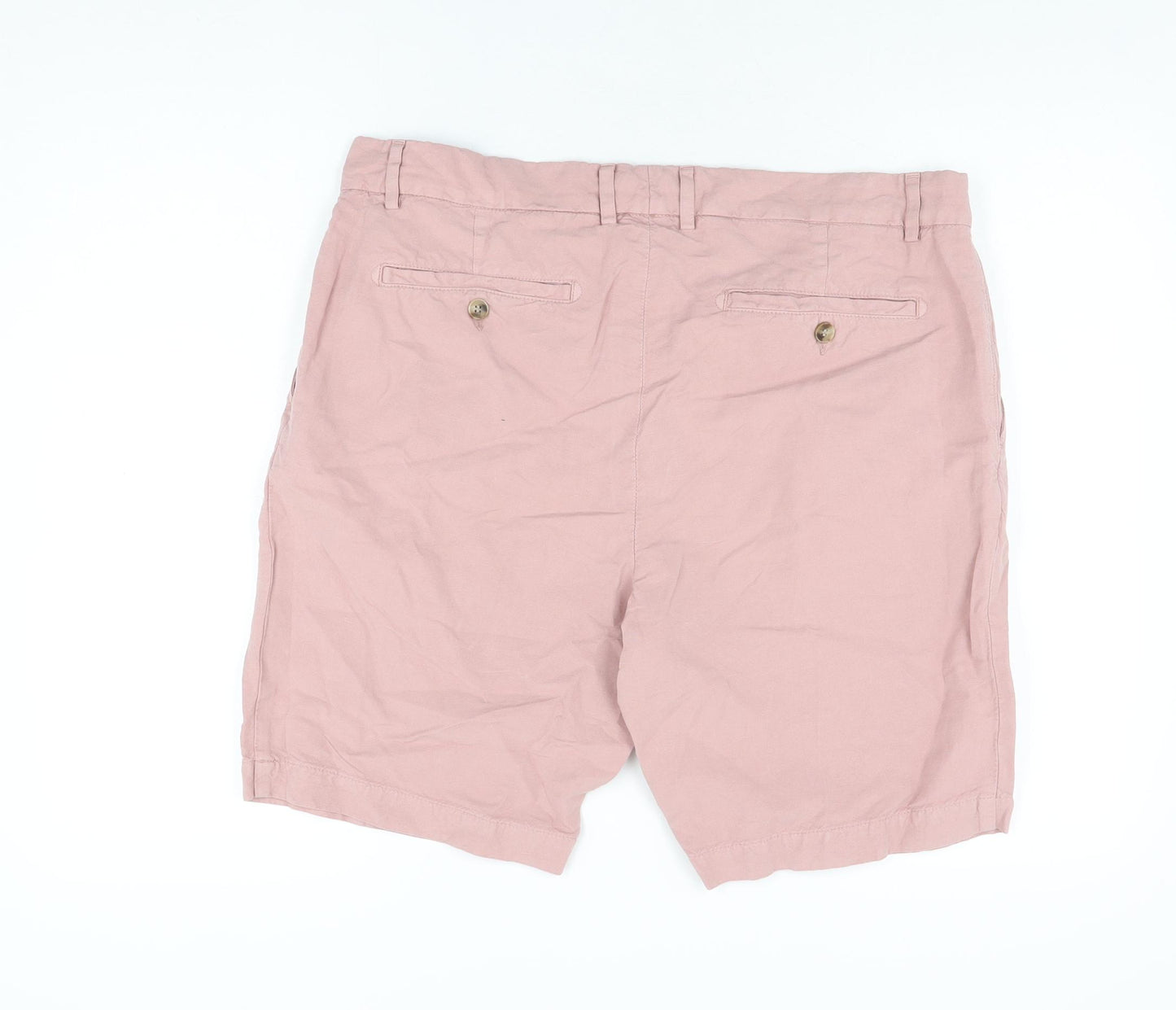 Jaeger Mens Pink Cotton Chino Shorts Size 38 in L9 in Regular Zip