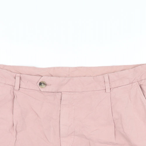Jaeger Mens Pink Cotton Chino Shorts Size 38 in L9 in Regular Zip
