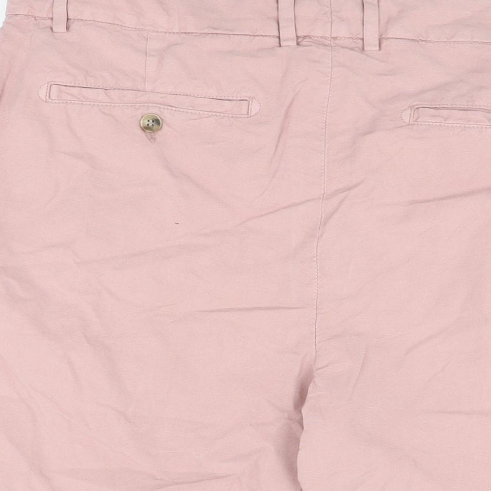 Jaeger Mens Pink Cotton Chino Shorts Size 38 in L9 in Regular Zip