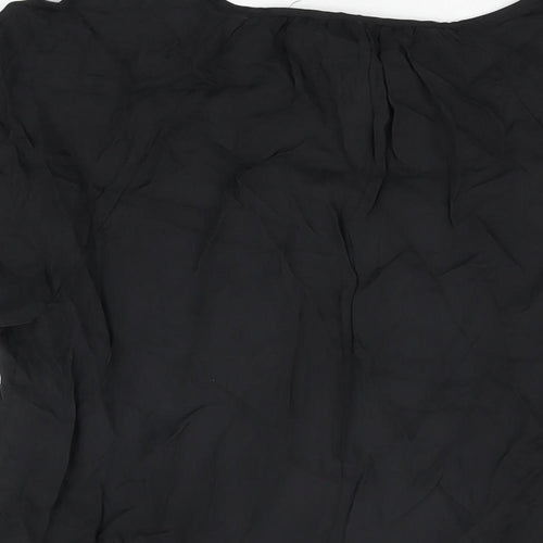 Autograph Womens Black Cupro Basic T-Shirt Size 10 Round Neck