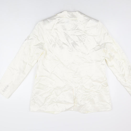 Marks and Spencer Womens Ivory Jacket Blazer Size 14 Button