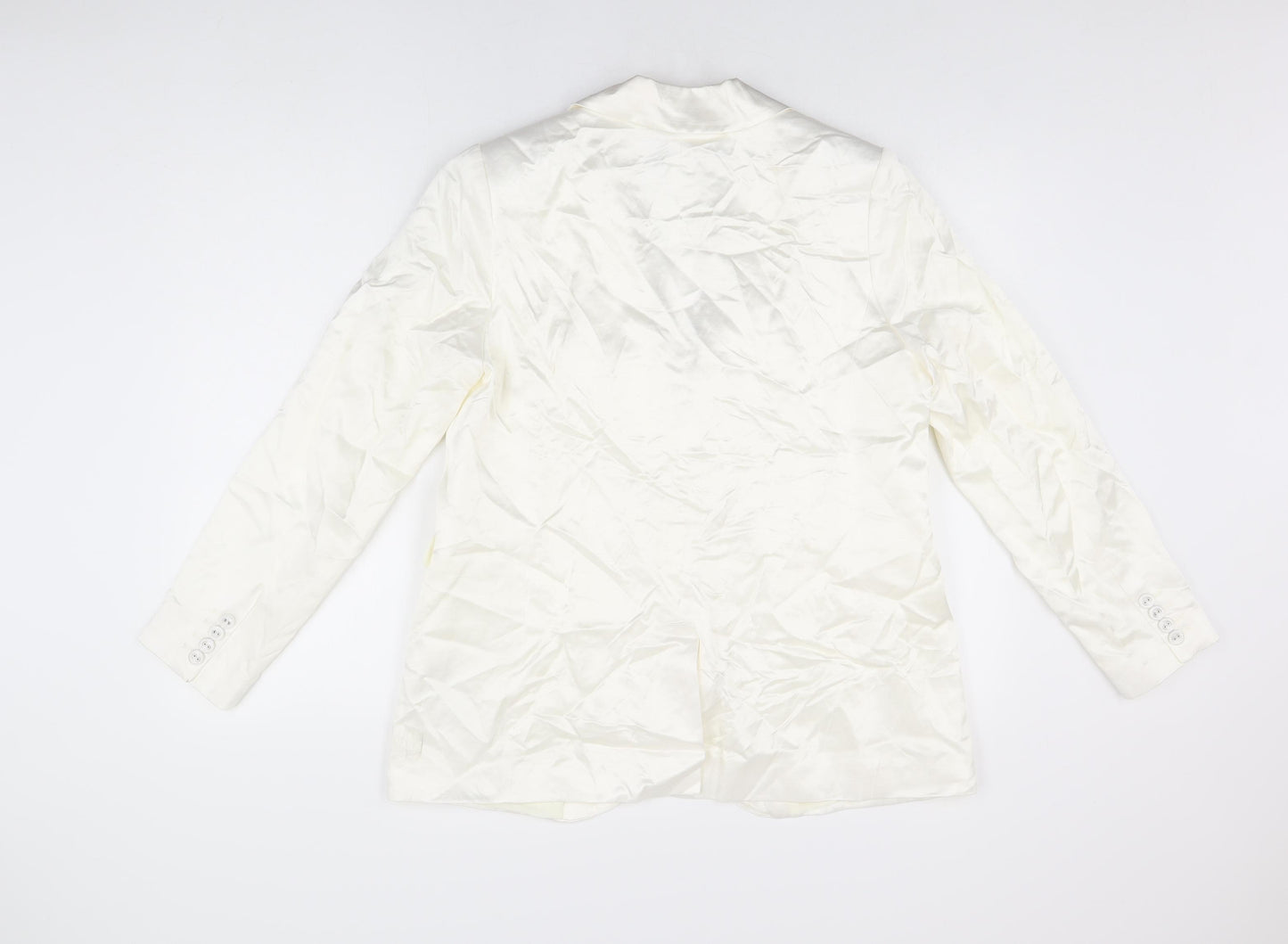 Marks and Spencer Womens Ivory Jacket Blazer Size 14 Button