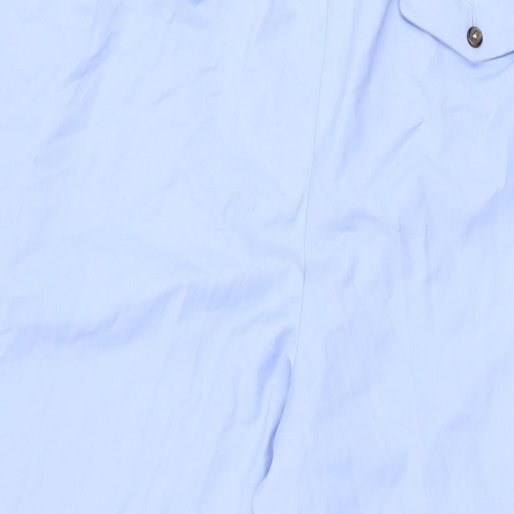 Marks and Spencer Womens Blue Polyester Trousers Size 20 L29 in Regular Zip