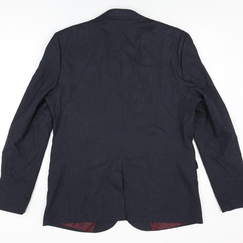 Marks and Spencer Mens Black Polyester Jacket Suit Jacket Size 44 Regular