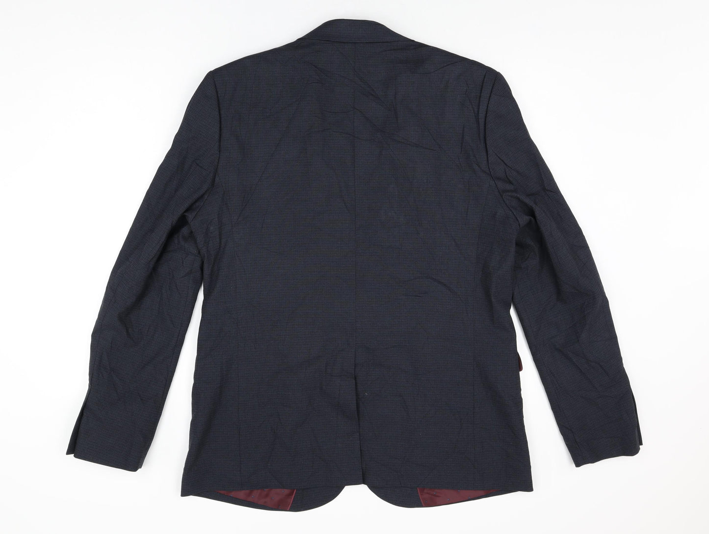 Marks and Spencer Mens Black Polyester Jacket Suit Jacket Size 44 Regular