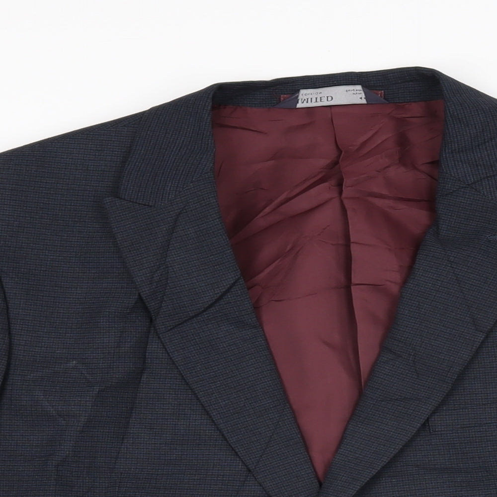 Marks and Spencer Mens Black Polyester Jacket Suit Jacket Size 44 Regular