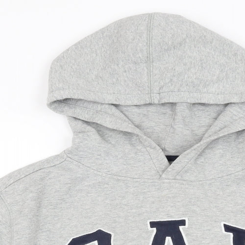Gap Boys Grey Cotton Pullover Hoodie Size L Pullover