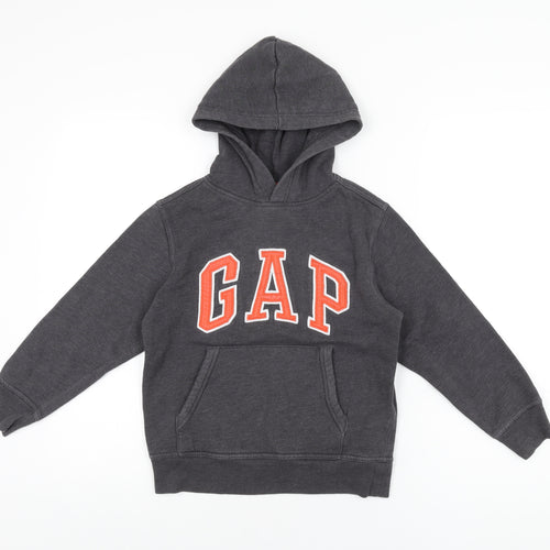Gap Boys Grey Polyester Pullover Hoodie Size M Pullover
