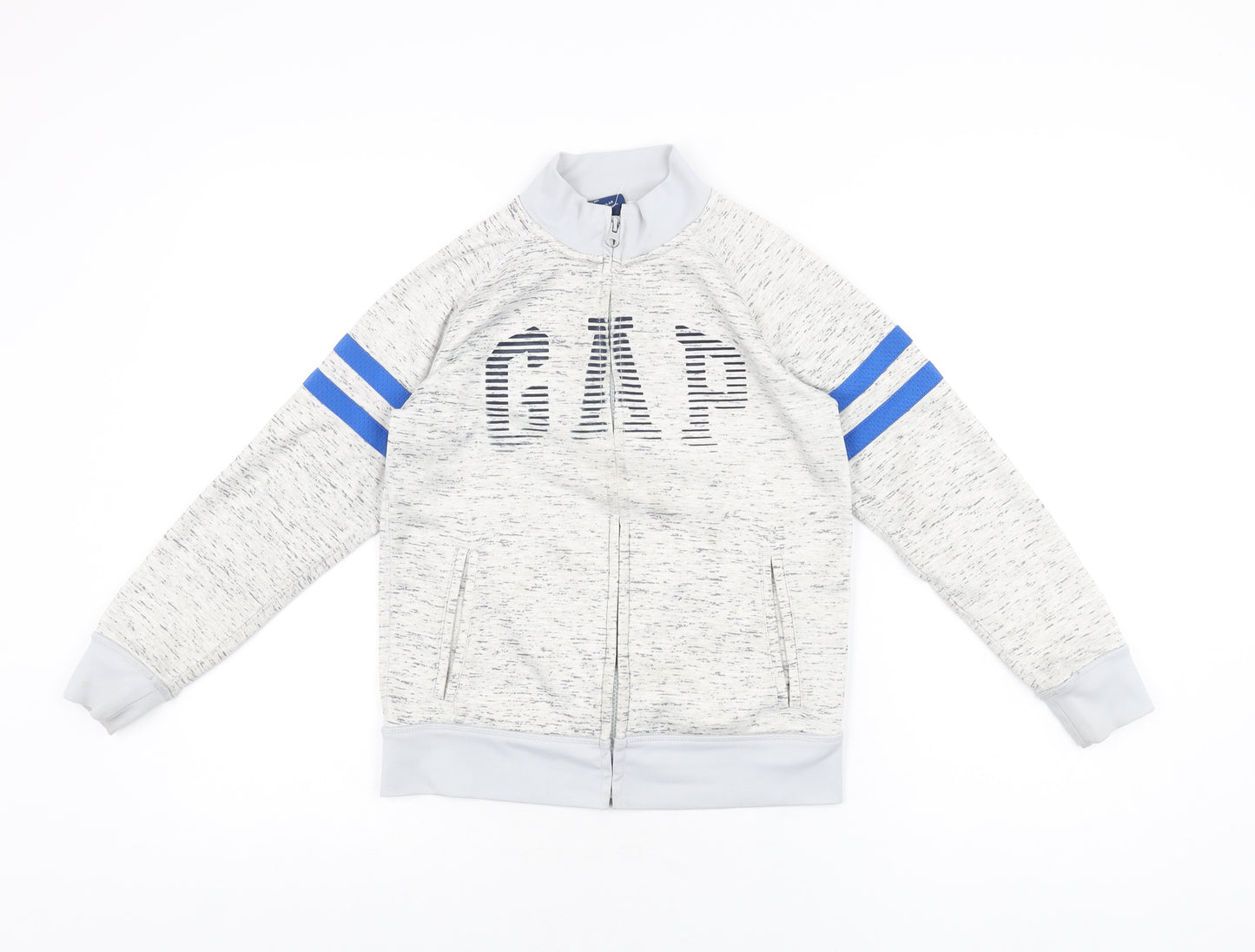 Gap Boys Grey Polyester Full Zip Sweatshirt Size M Zip
