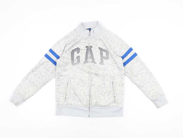 Gap Boys Grey Polyester Full Zip Sweatshirt Size M Zip