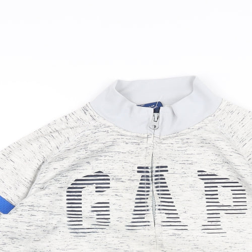 Gap Boys Grey Polyester Full Zip Sweatshirt Size M Zip