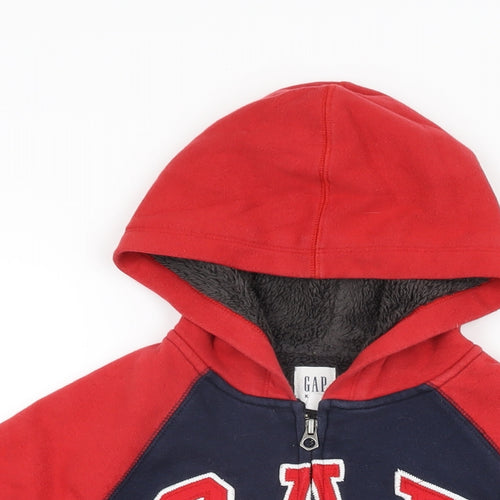 Gap Boys Blue Cotton Full Zip Hoodie Size M Zip
