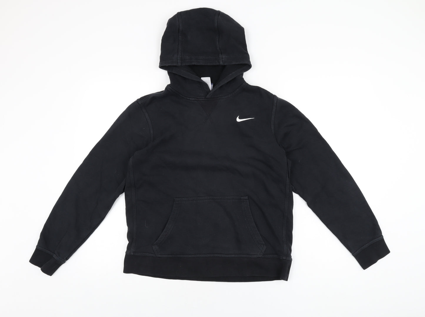 Nike Boys Black Cotton Pullover Hoodie Size XL Pullover