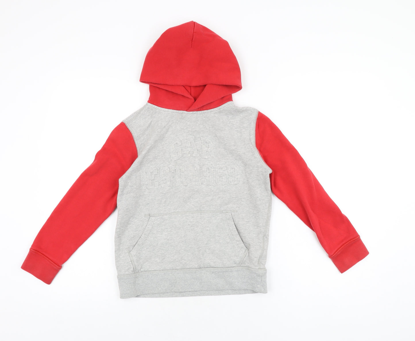 Gap Boys Grey Cotton Pullover Hoodie Size M Pullover