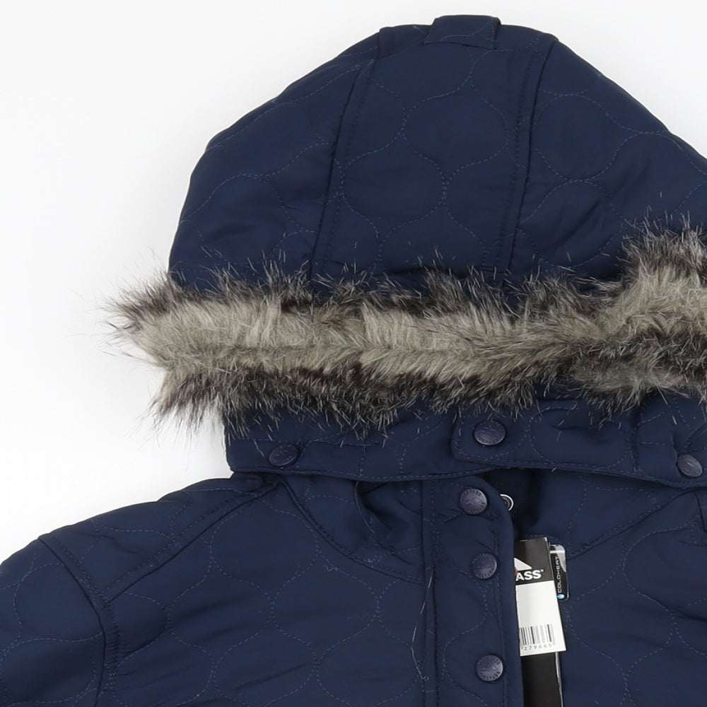 Tresspass Womens Blue Overcoat Coat Size XL Zip