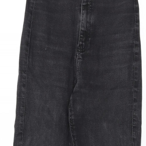 Topshop Womens Black Cotton Skinny Jeans Size 25 in L30 in Regular Zip