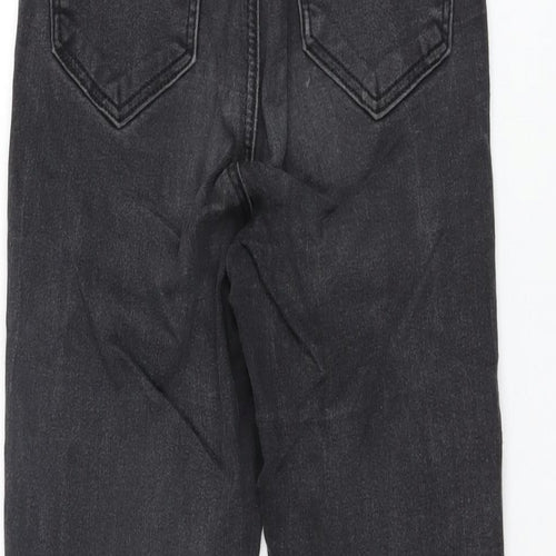 Topshop Womens Black Cotton Skinny Jeans Size 25 in L30 in Regular Zip