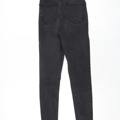 Topshop Womens Black Cotton Skinny Jeans Size 25 in L30 in Regular Zip