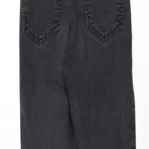 Topshop Womens Black Cotton Skinny Jeans Size 25 in L30 in Regular Zip