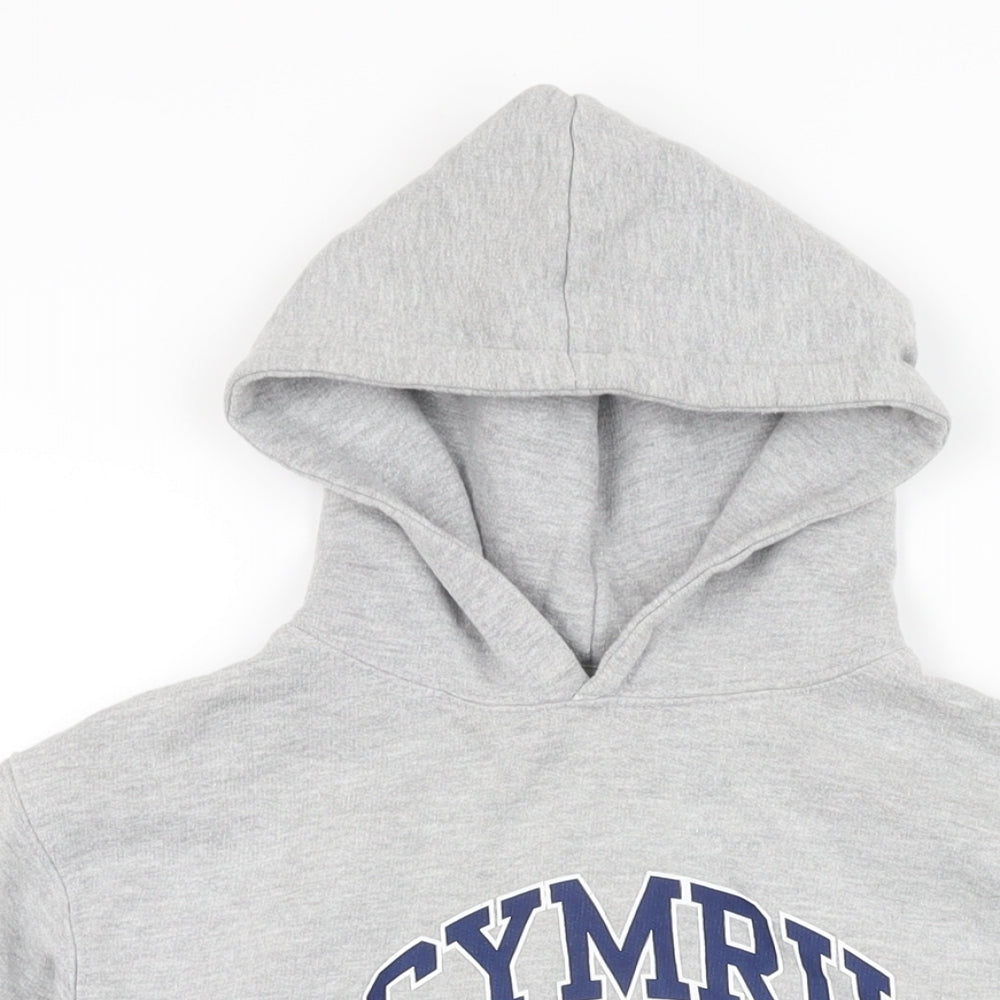 Wrap Apparel Boys Grey Polyester Pullover Hoodie Size 9-10 Years Pullover - Cymru