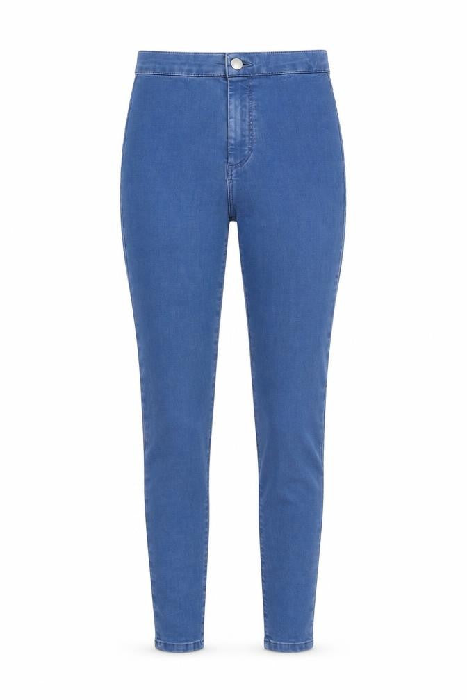 Topshop Womens Blue Cotton Skinny Jeans Size 25 in L30 in Regular Zip