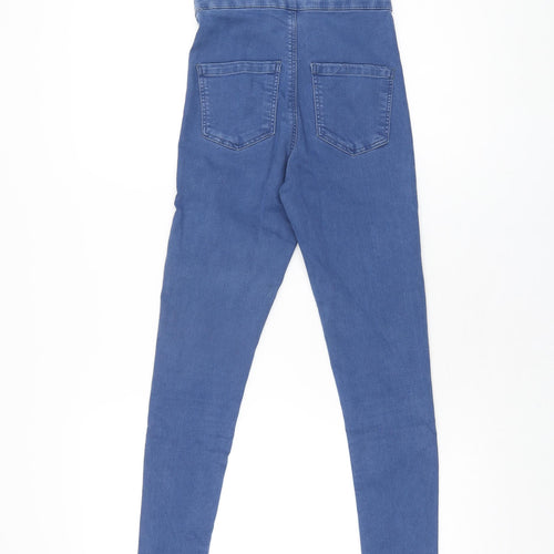 Topshop Womens Blue Cotton Skinny Jeans Size 25 in L30 in Regular Zip