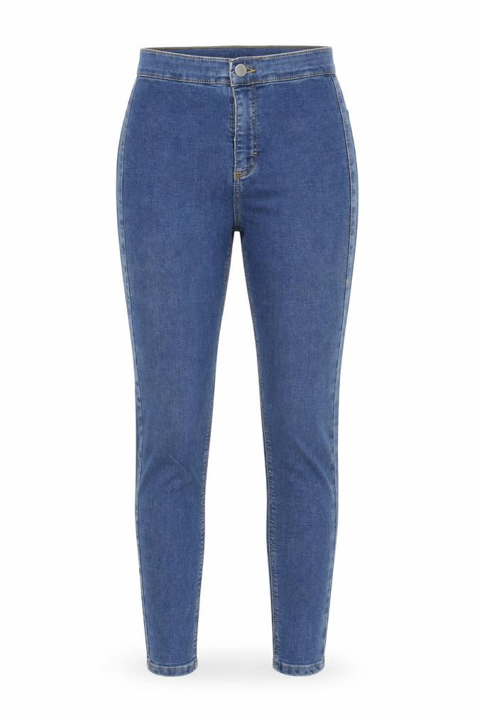 Topshop Womens Blue Cotton Skinny Jeans Size 25 in L30 in Regular Zip