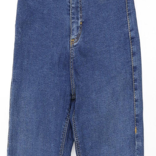 Topshop Womens Blue Cotton Skinny Jeans Size 25 in L30 in Regular Zip