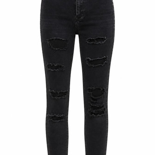 Topshop Womens Black Cotton Skinny Jeans Size 25 in L30 in Regular Zip