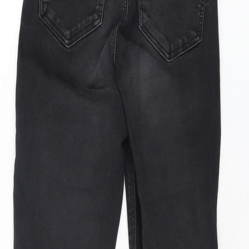 Topshop Womens Black Cotton Skinny Jeans Size 25 in L30 in Regular Zip