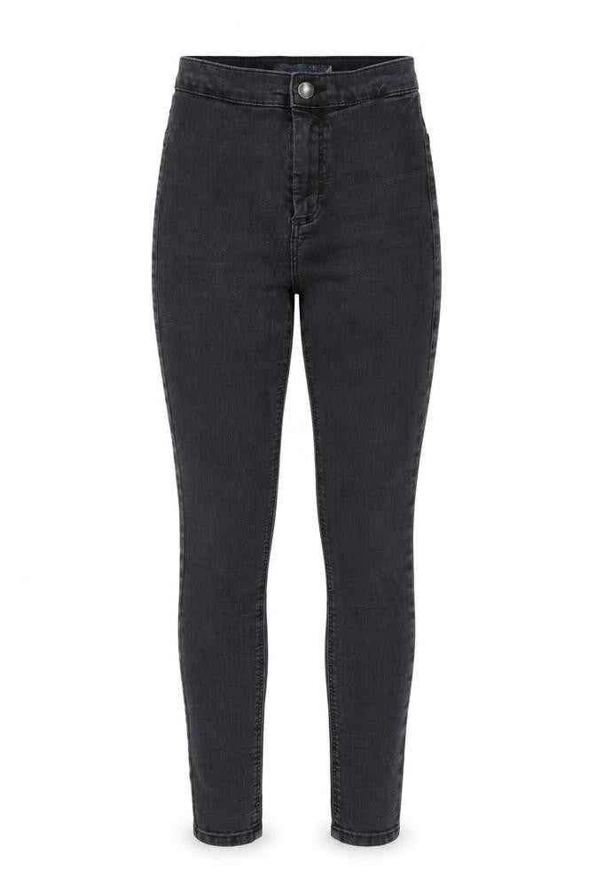Topshop Womens Black Cotton Skinny Jeans Size 25 in L30 in Regular Zip