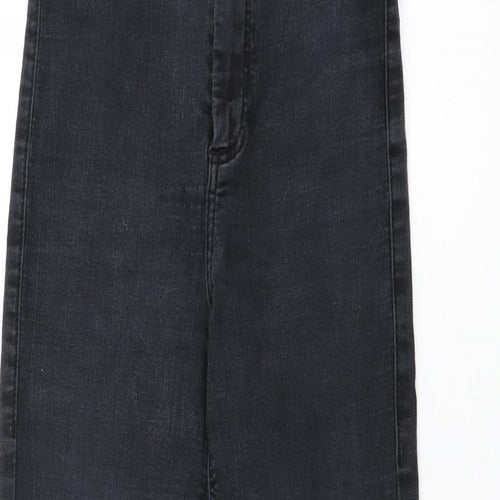 Topshop Womens Black Cotton Skinny Jeans Size 25 in L30 in Regular Zip