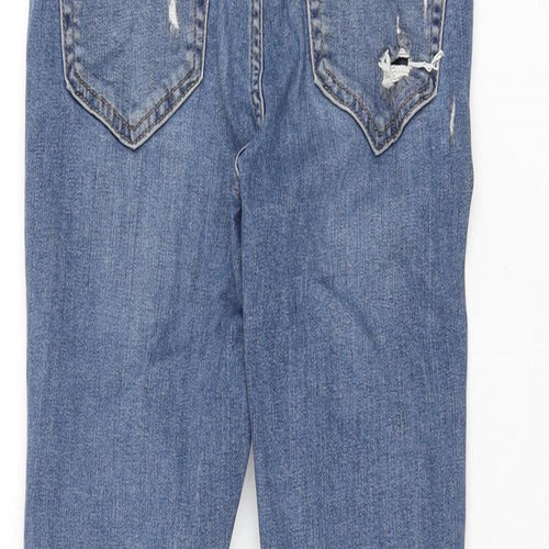 Topshop Womens Blue Cotton Skinny Jeans Size 26 in L30 in Regular Zip
