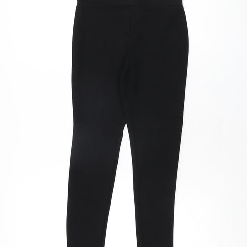 NEXT Womens Black Viscose Pedal Pusher Leggings Size 6 L23.5 in