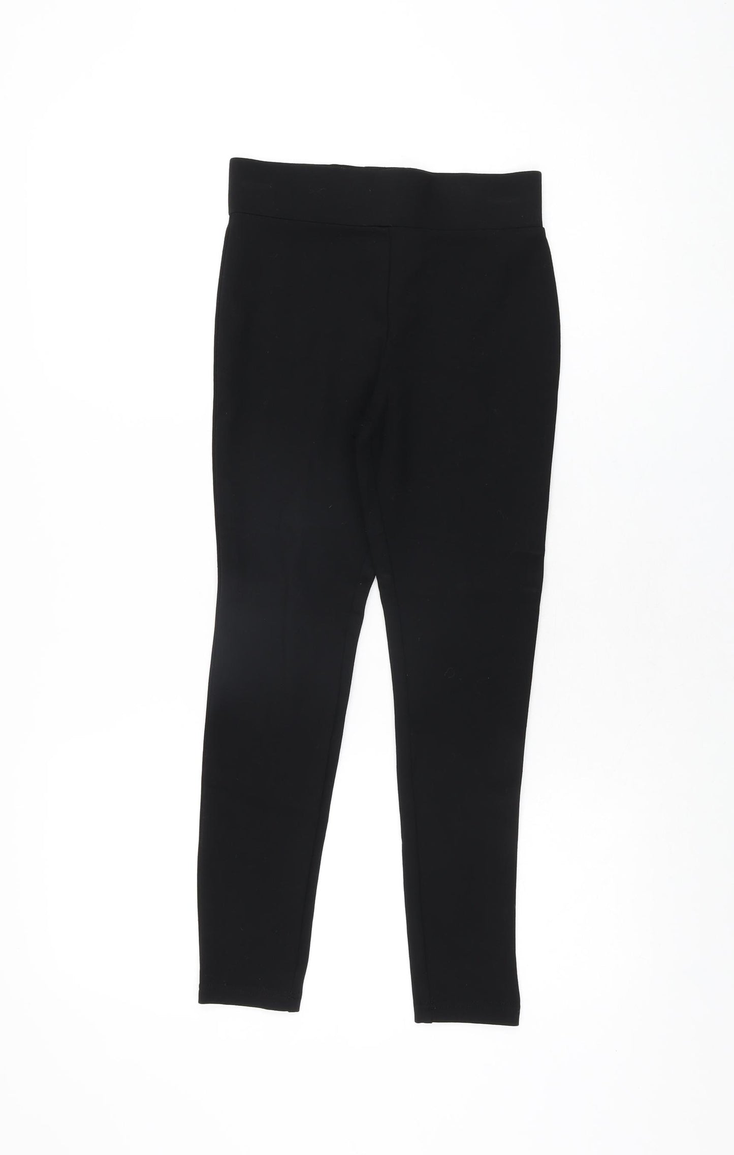 NEXT Womens Black Viscose Pedal Pusher Leggings Size 6 L23.5 in