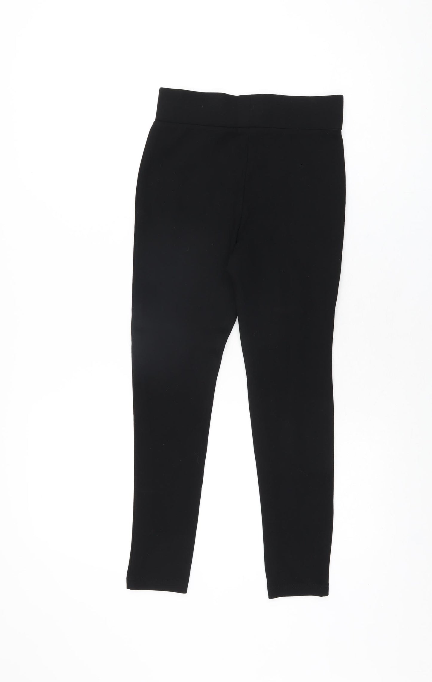 NEXT Womens Black Viscose Pedal Pusher Leggings Size 6 L23.5 in