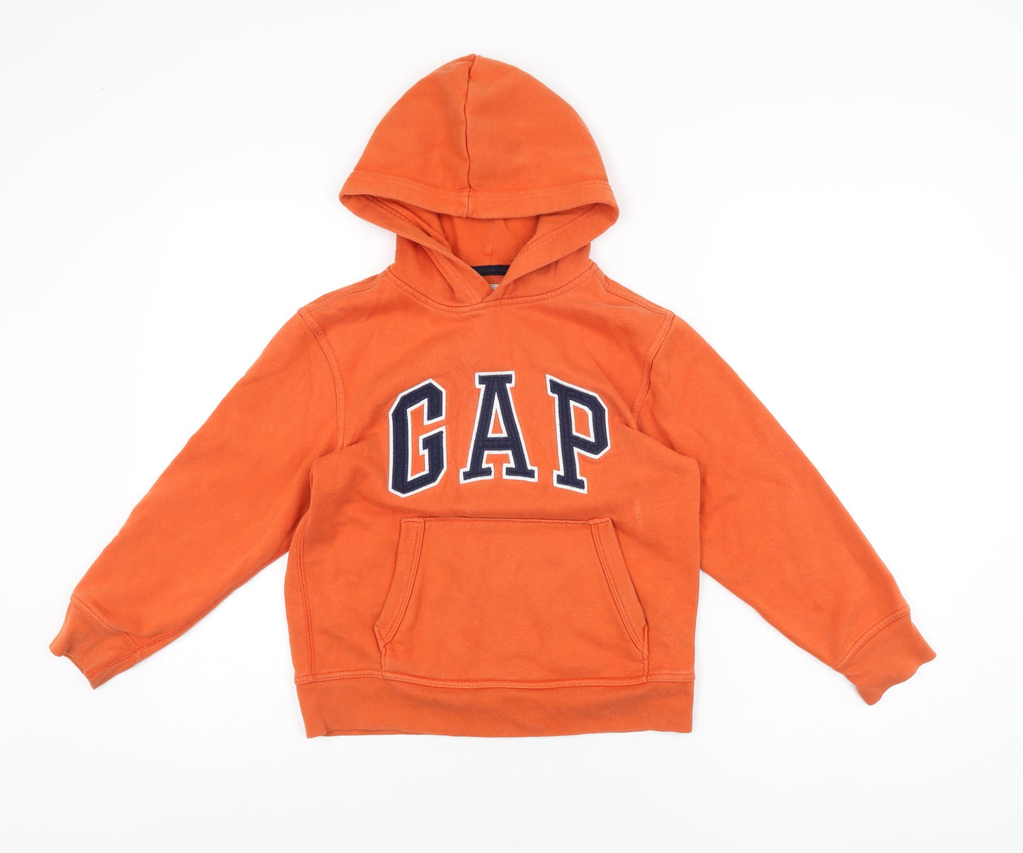 Gap Boys Orange Cotton Pullover Hoodie Size M Pullover