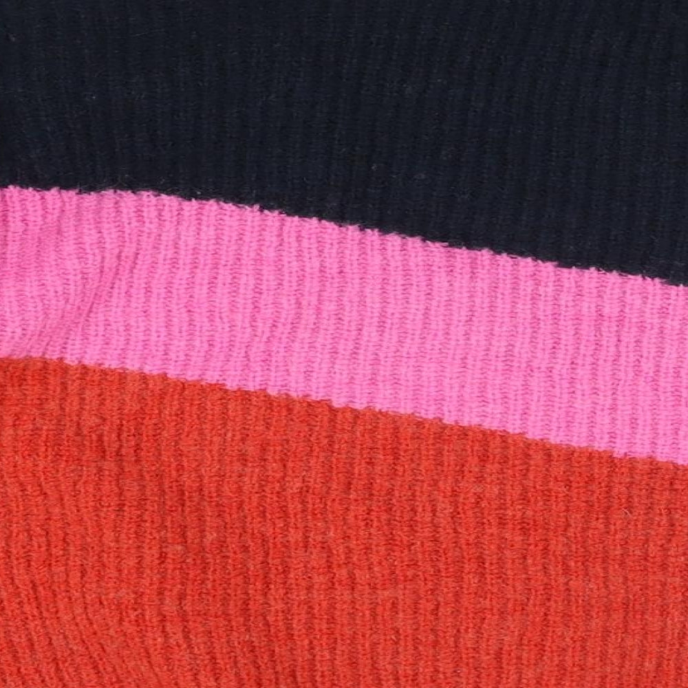 Numph Womens Multicoloured Round Neck Geometric Wool Pullover Jumper Size M