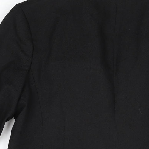 H&M Womens Black Jacket Blazer Size 16 Button