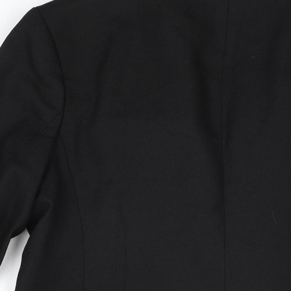 H&M Womens Black Jacket Blazer Size 16 Button